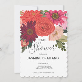Invitación Moderno otoño floral Bouquet Bridal Shower