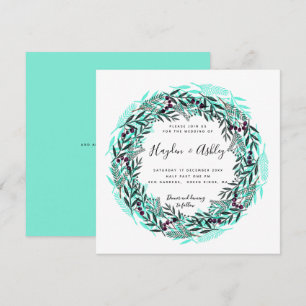 Invitación Moderno país acuarela vacaciones Boda