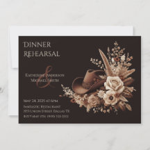 Moderno País Elegante Occidental- Floral