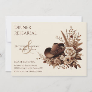 Invitación Moderno País Elegante Occidental- Floral