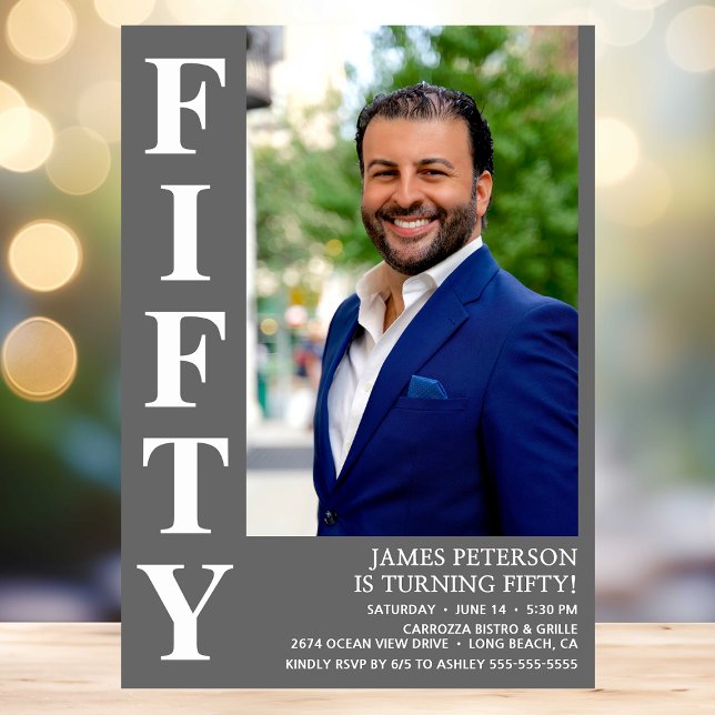 Invitación Moderno partido de los 50 años de la Fama 50 (Subido por el creador)