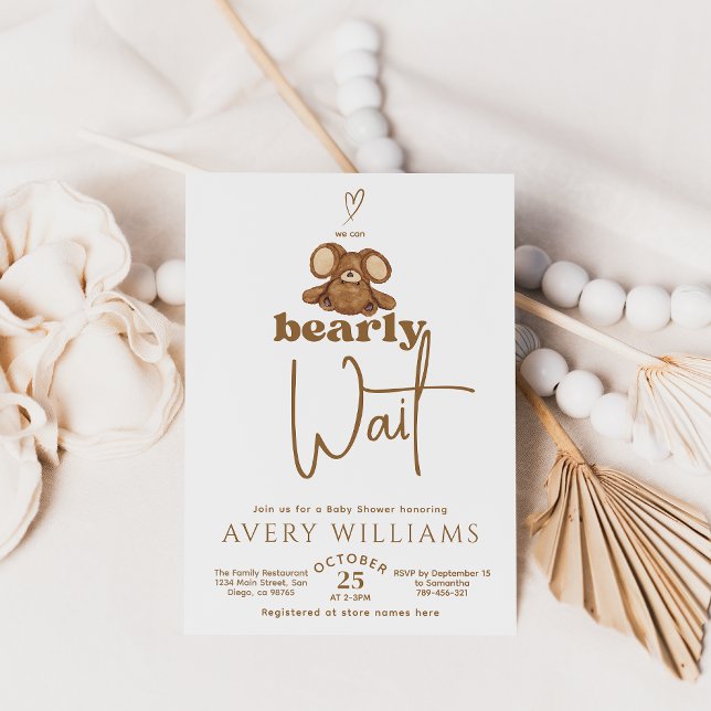 Invitación Moderno, podemos esperar a Baby Shower (Subido por el creador)