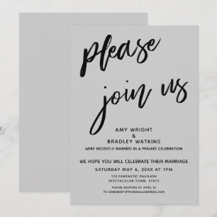 Invitación Moderno Por Favor Únanse a Nosotros Después de la 