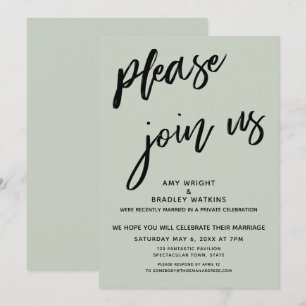 Invitación Moderno Por Favor, Únete A Nosotros Después Del Sa