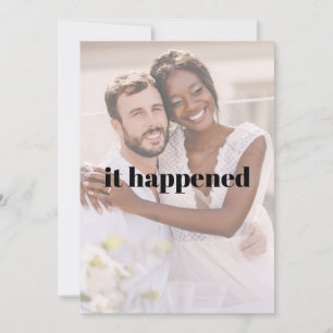 Invitación Moderno Recepción de recién casados con foto en ne