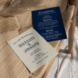 Invitación Moderno Retro Escrito A Mano En Un Boda