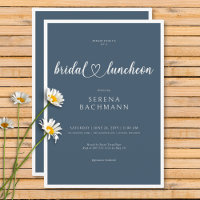 Moderno Romántico Mínimo Azul Bridal Luncheon