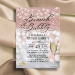 Invitación Moderno Rosa Dorado Brunch & Bubbly Bridal Shower<br><div class="desc">Moderno Rosa Dorado Brunch & Bubbly Bridal Shower Invitaciones.</div>