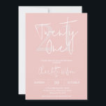 Invitación Moderno Rubor Rosa Minimalista cumpleaños número 2<br><div class="desc">Invitación de cumpleaños 21ª Minimalista rosa Rubor moderna con divisores Simple invitación de 21 años con un moderno encabezado de caligrafía y número de edad en un fondo rosa de color rosa. Esta moderna invitación de cumpleaños 21 de terracota es ideal para alguien que busca un diseño sencillo.</div>