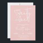 Invitación Moderno Rubor Rosa Minimalista cumpleaños número 2<br><div class="desc">Invitación de cumpleaños 21ª Minimalista rosa Rubor moderna con divisores Simple invitación de 21 años con un moderno encabezado de caligrafía y número de edad en un fondo rosa de color rosa. Esta moderna invitación de cumpleaños 21 de terracota es ideal para alguien que busca un diseño sencillo.</div>