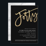 Invitación MODERNO SCRIPT 40 cumpleaños fiesta oro blanco neg<br><div class="desc">por kat massard >> https://linktr.ee/simplysweetpaperie <<< Un diseño de invitación con letras a mano y a la moda para su CUMPLEAÑOS 40 - Tengo la mayoría de las edades disponibles en la tienda TIP: 1. Para cambiar/mover gráficos y fuentes y añadir más texto, pulse el botón "personalizar". - - -...</div>