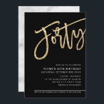 Invitación MODERNO SCRIPT 40 cumpleaños fiesta oro blanco neg<br><div class="desc">por kat massard >> https://linktr.ee/simplysweetpaperie <<< Un diseño de invitación con letras a mano y a la moda para su CUMPLEAÑOS 40 - Tengo la mayoría de las edades disponibles en la tienda TIP: 1. Para cambiar/mover gráficos y fuentes y añadir más texto, pulse el botón "personalizar". - - -...</div>