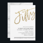 Invitación MODERNO SCRIPT 50 cumpleaños cincuenta purpurina d<br><div class="desc">por kat massard >> https://linktr.ee/simplysweetpaperie <<< Un diseño de invitación con letras a mano y a la moda para tu cumpleaños número 50 - Tengo la mayoría de las edades disponibles en la tienda TIP: 1. Para cambiar/mover gráficos y fuentes y añadir más texto, pulse el botón "personalizar". - -...</div>