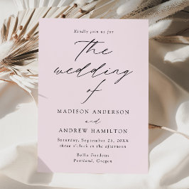 Invitación Moderno Script Elegante Boda Lavanda