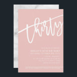 Invitación MODERNO SCRIPT fiesta de 30 años lindo rosa blanco<br><div class="desc">por kat massard >> https://linktr.ee/simplysweetpaperie <<< Un diseño de invitación con letras a mano y a la moda para tu cumpleaños número 30 - Tengo la mayoría de las edades disponibles en la tienda TIP: 1. Para cambiar/mover gráficos y fuentes y añadir más texto, pulse el botón "personalizar". - -...</div>