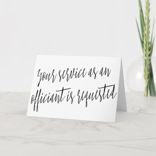 Invitación Moderno "Se solicita su servicio como funcionario" (Anverso)