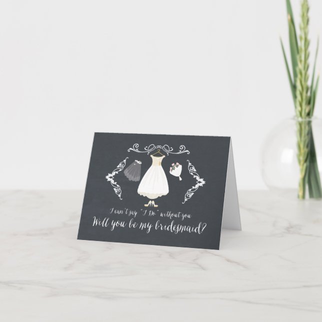 Invitación Moderno Serás Mi Novia (Anverso)