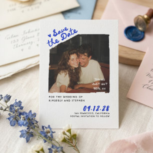 Invitación Moderno Simple Divertido Foto de Save The Date Esc