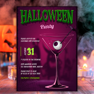 Invitación Moderno Spooktacular Adulto Fiesta de cócteles Hal
