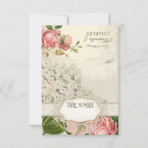 Invitación Moderno té de encaje vintage con hidrangea en Rosa