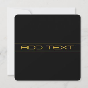 Invitación Moderno texto dorado y rayas elegantes y editables