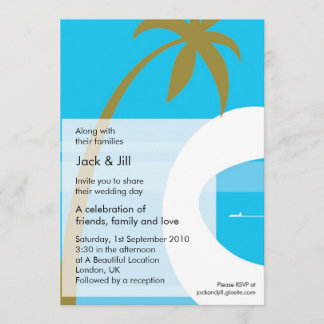Invitación Moderno Tropical 5x7