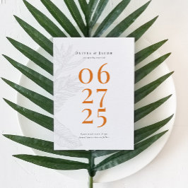 Invitación Moderno Tropical Save the Date
