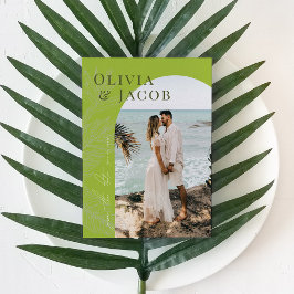 Invitación Moderno Tropical Save the Date Card