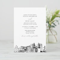 Moderno Tucson Skyline Black & White Boda