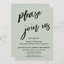 Invitación Moderno Únase a nosotros después de la recepción d