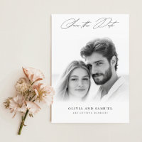Moderno Vellum Overlay Photo Wedding Guardar La Fe
