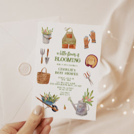 Invitación Moderno Watercolor Garden Fiesta Baby Shower