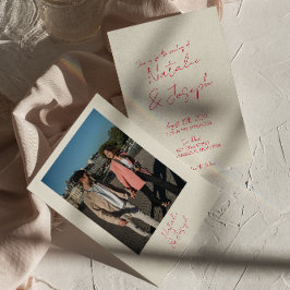 Invitación Moderno y caprichoso Boda de fotografía retro