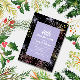 Invitación Moderno y colorido Fuego de diversiones Black Bird