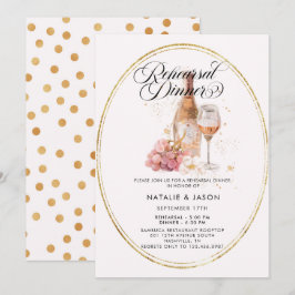 Invitación Moderno y elegante acuarela Prueba de vino Cena