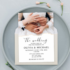 Invitación Moderno y elegante anillo de novia y Boda de Groom