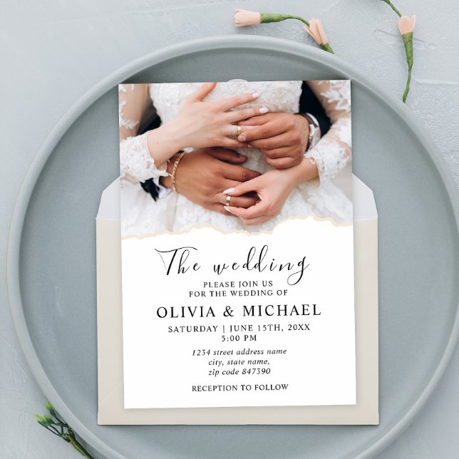 Invitación Moderno y elegante anillo de novia y Boda de Groom (Subido por el creador)