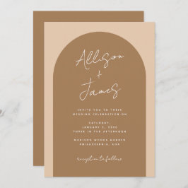 Invitación Moderno y elegante Boda de Arco Minimalista