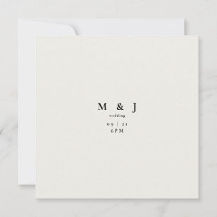Invitación Moderno y elegante Boda de Cream Square
