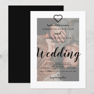 Invitación Moderno y elegante boda de fotografía con overlay