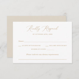 Invitación Moderno y elegante Boda de guión romántico Gold RS