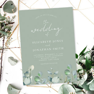 Invitación Moderno y elegante Boda de la vegetación de sabore
