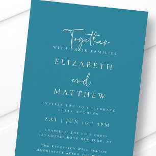 Invitación Moderno y elegante Boda de tipografía de Moda