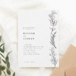 Invitación Moderno y elegante Boda floral de flores silvestre<br><div class="desc">Elegante y moderna invitación a la boda de flores silvestres</div>