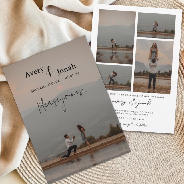 Invitación Moderno y elegante Boda fotográfico (Subido por el creador)