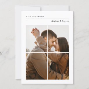 Invitación Moderno y elegante Boda fotográfico de monograma