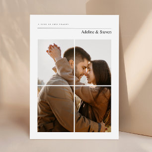 Invitación Moderno y elegante Boda fotográfico de monograma