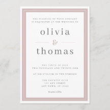 Moderno y elegante Boda Rubor sencillo de borde ro