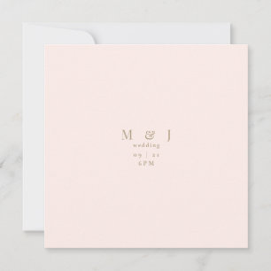 Invitación Moderno y elegante Boda Rubor Square