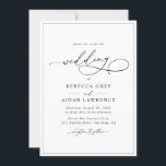 Invitación Moderno y elegante Boda verde todo en uno<br><div class="desc">Esta elegante Invitación a la Boda presenta un extenso guión de caligrafía de texto combinado con un elegante tipo de letra serif y sans modernos en negro,  y el dorso verde salvia congelado con un patrón de arte de línea floral y un monograma de personalizable. Elementos coincidentes disponibles.</div>